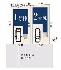 【1号棟】西区新築戸建ビルトイン車庫駅歩10分