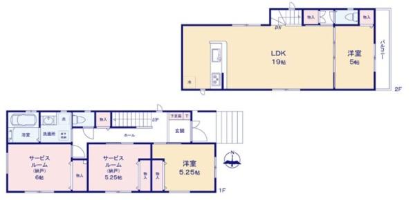 【1号棟】藤沢市新築戸建駅歩5分納戸LDK19帖