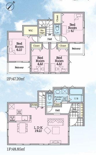 【4号棟】藤沢市新築戸建2台駐車可LDK19帖以上