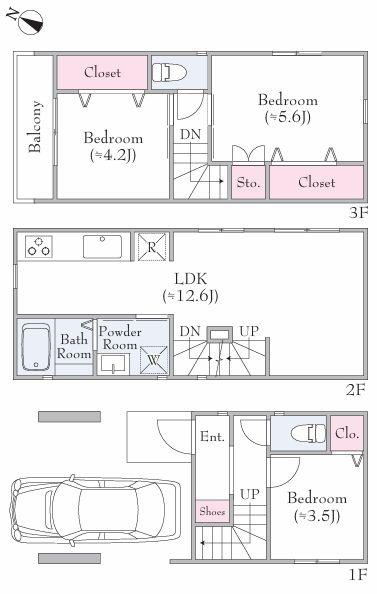 鶴見区中古戸建ビルトイン車庫駅歩7分