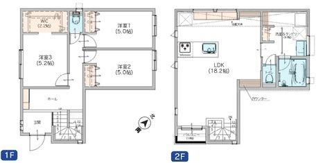藤沢市新築戸建2台駐車可LDK18帖以上WIC