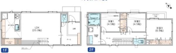 【1号棟】泉区新築戸建LDK20帖以上ビルトイン車庫