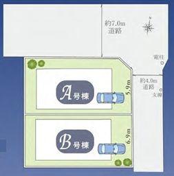 【B号棟】南区新築戸建ビルトイン車庫