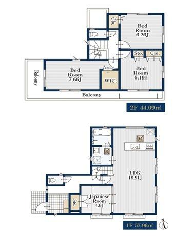【1号棟】鶴見区新築戸建LDK18帖以上WIC