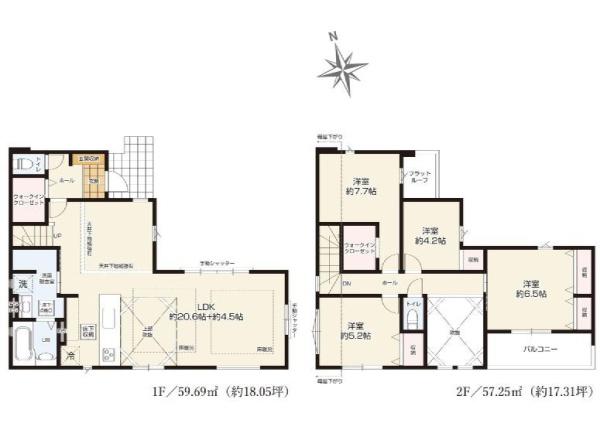 【1号棟】瀬谷区新築戸建2台駐車可WICLDK25帖