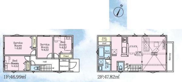 【1号棟】藤沢市新築戸建2台駐車可LDK21帖以上