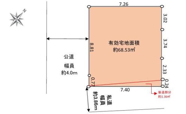 神奈川区売地建築条件無し駅歩5分角地