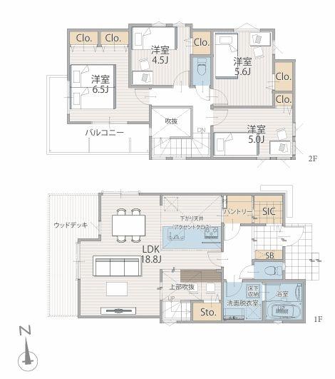 【1号棟】戸塚区新築戸建ウッドデッキパントリー