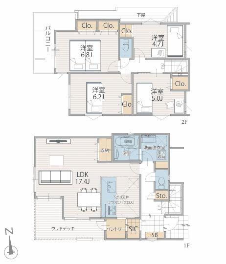 【2号棟】戸塚区新築戸建ウッドデッキパントリー