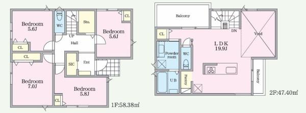 泉区新築戸建パントリーSICLDK19帖以上