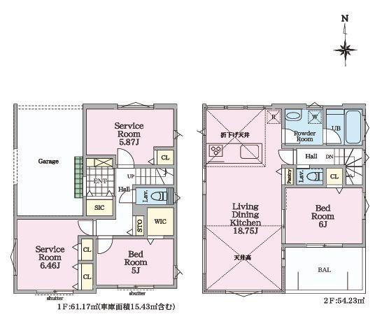 【5号棟】茅ヶ崎市新築戸建パントリーLDK18帖以上