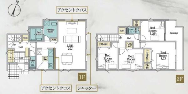【2号棟】神奈川区新築戸建3台駐車可LDK20帖以上