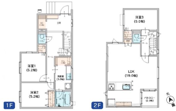 泉区新築戸建南向きLDK19帖