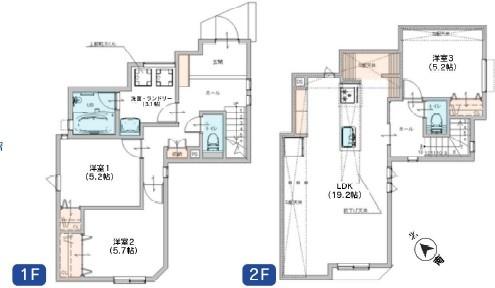 南区新築戸建LDK19帖宅配ボックス付ポスト
