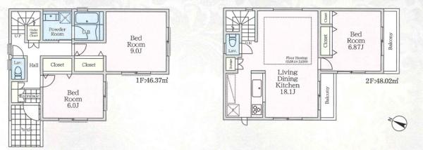 【A号棟】金沢区新築戸建LDK18帖以上