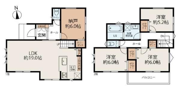 南区新築戸建駅徒歩9分LDK19帖南向き全室2面採光