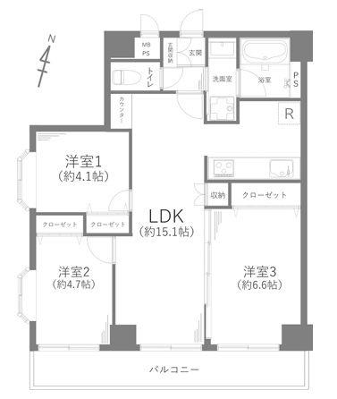 クリオ小机壱番館【南向き角部屋】