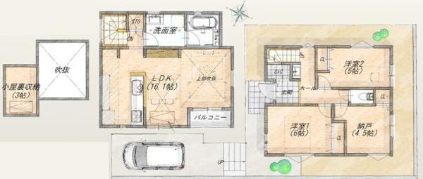 川崎市新築戸建グルニエ吹抜けSIC納戸