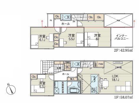 【2号区画】旭区売地2台駐車可