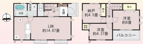【B号棟】大和市新築戸建備蓄倉庫小中学校歩10分圏内