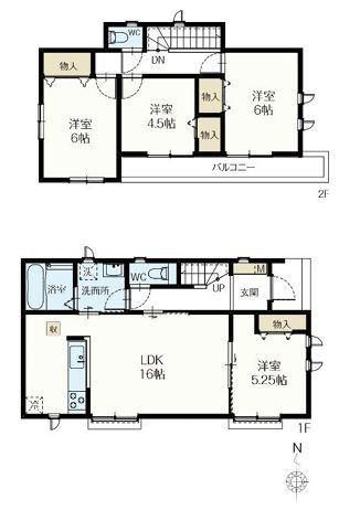 【B号棟】青葉区新築戸建南面バルコニー