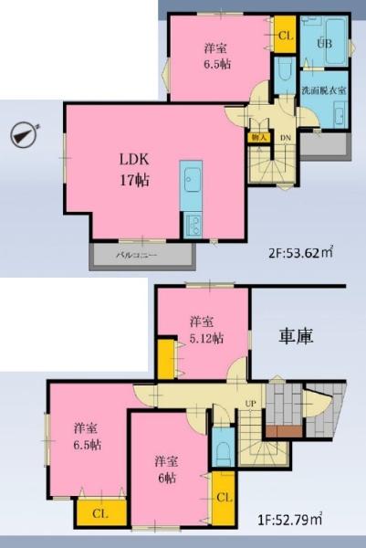 緑区新築戸建カースペースLDK17帖4LDK都市ガス