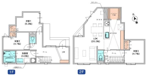 鶴見区新築戸建カースペースLDK20帖食洗機都市ガス