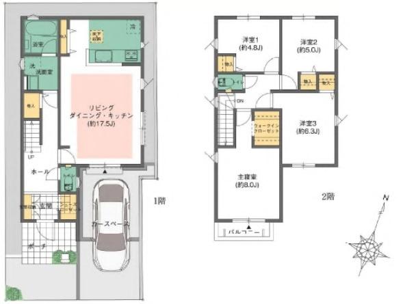 【1号棟】町田市新築戸建カースペース床暖房