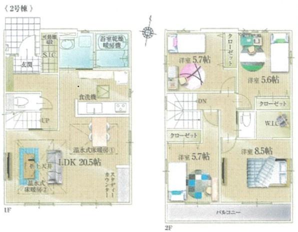 【2号棟】鎌倉市新築戸建SIC床暖房LDK20帖以上