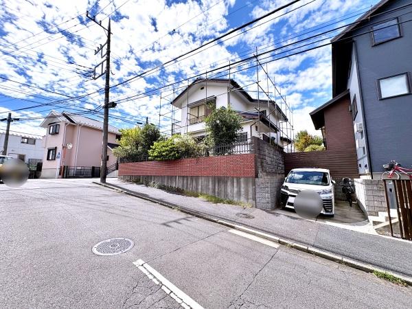 旭区売地建築条件無し整形地南東角地都市ガス