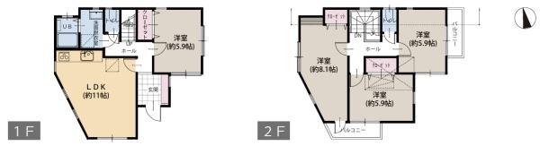 横浜市磯子区中古戸建 リノベ 陽当たり 眺望良好 カースぺ