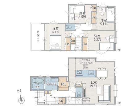 【23号棟】戸塚区新築戸建LDK19帖以上SIC