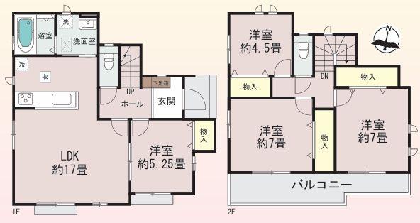 【B号棟】旭区新築戸建南面バルコニー