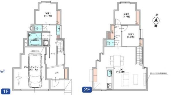 戸塚区新築戸建ビルトイン車庫LDK19帖以上