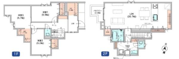 【1号棟】保土ケ谷区新築戸建LDK20帖以上