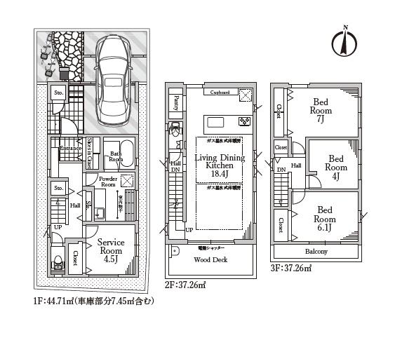 【1号棟】茅ヶ崎市新築戸建ウッドデッキ床暖房