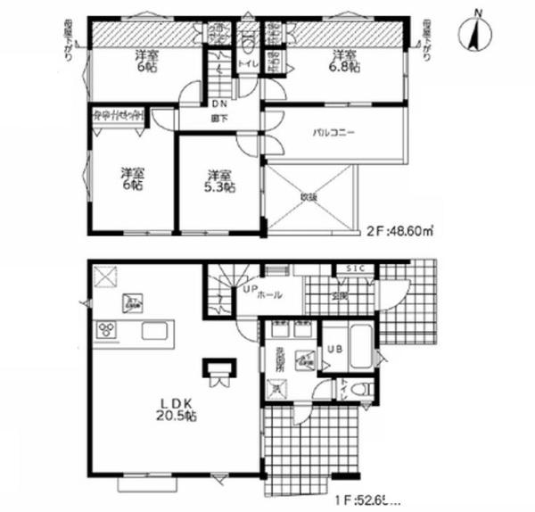 【2号棟】港北区新築戸建2台駐車可LDK20帖以上