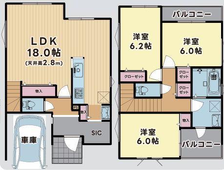 【39号棟】綾瀬市新築戸建2台駐車可LDK18帖