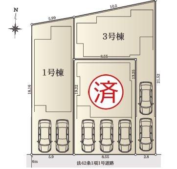【1号棟】茅ヶ崎市新築戸建2台駐車可パントリー