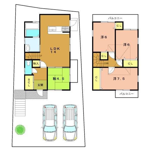 城陽市寺田宮ノ谷の中古一戸建