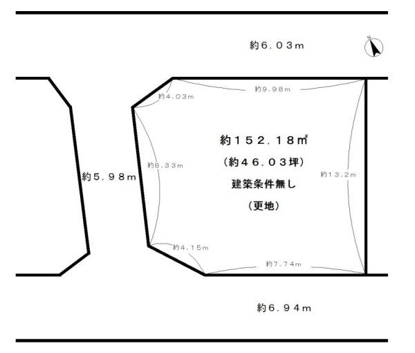 宇治市五ケ庄高峯山の売土地