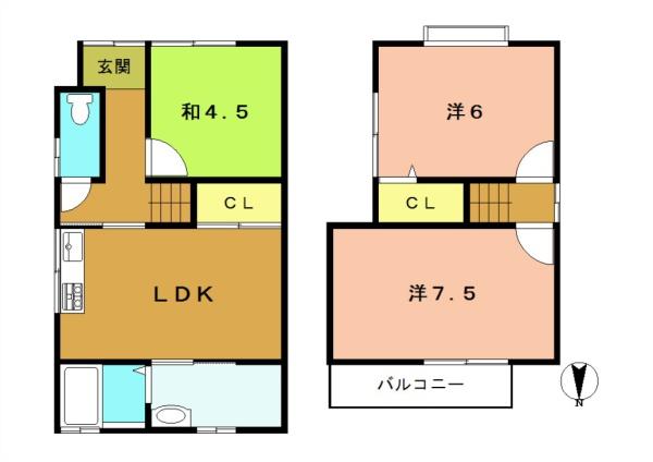 城陽市平川浜道裏の中古一戸建