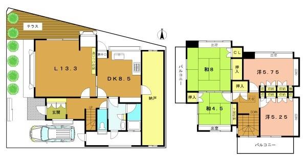 宇治市五ケ庄広岡谷の中古一戸建
