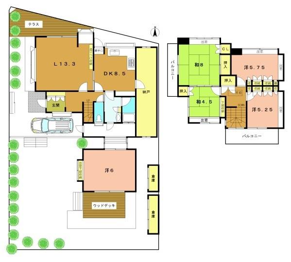 宇治市五ケ庄広岡谷の中古一戸建