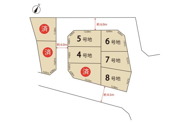 宇治市五ケ庄一番割の売土地