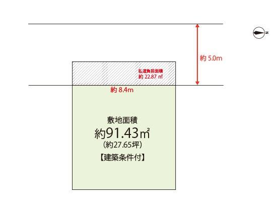 宇治市宇治半白の土地(間取り)