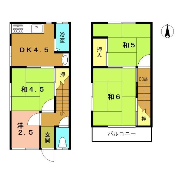 城陽市寺田市ノ久保の中古テラスハウス