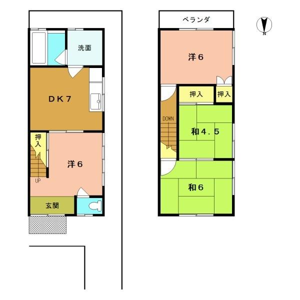 城陽市寺田水度坂の中古テラスハウス