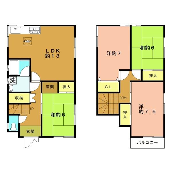 城陽市寺田北東西の中古一戸建て