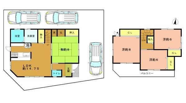 宇治市木幡平尾の中古一戸建